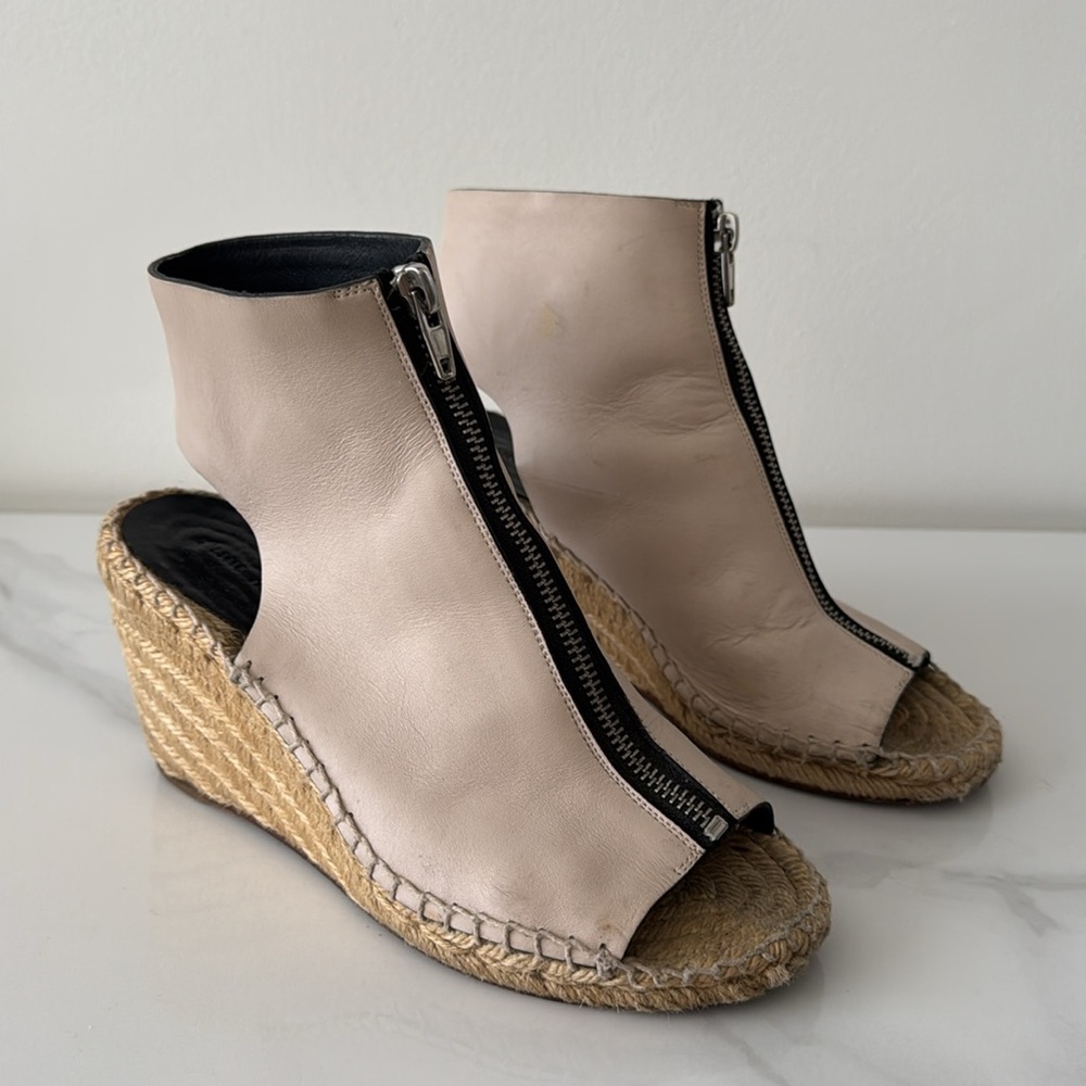 Celine zip-up wedge espadrilles